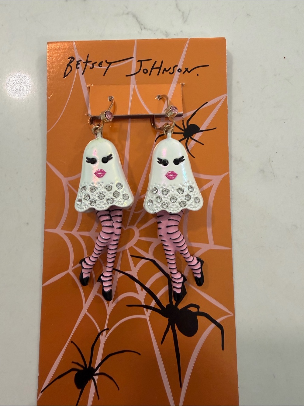 Betsey Johnson GHOST NECKLACE BRACELET EARRINGS - Picture 4 of 4
